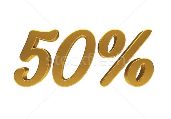 3D 50 percent isolated Stock photo © Supertrooper