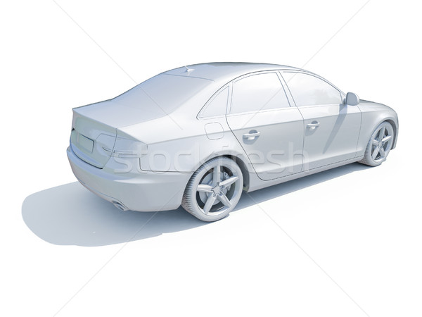 3d Car White Blank Template Stock photo © Supertrooper