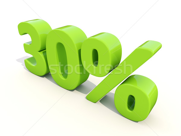 30% percentage rate icon on a white background Stock photo © Supertrooper