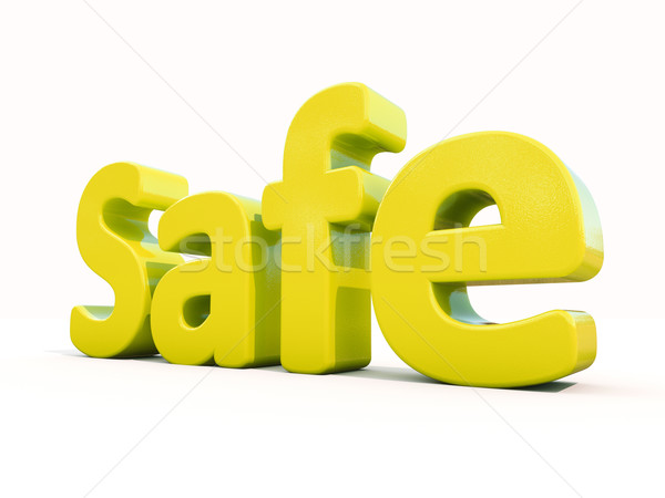 Stock photo: 3d word safe