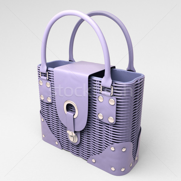 Lilac wicker handbag Stock photo © Supertrooper