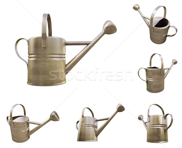 Stock photo: Watering can made of metal