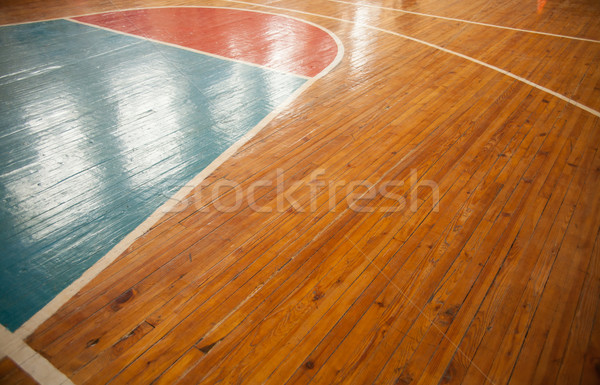 Basketbalveld reflectie sport sport fitness Stockfoto © Supertrooper