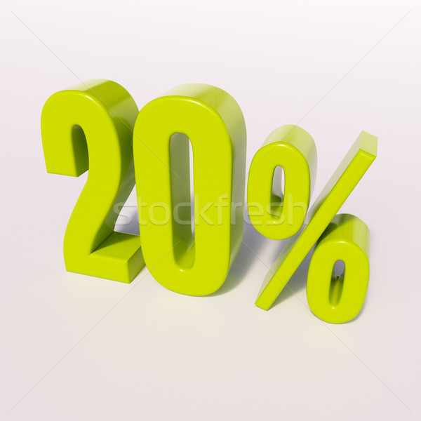 Percentage sign, 20 percent Stock photo © Supertrooper