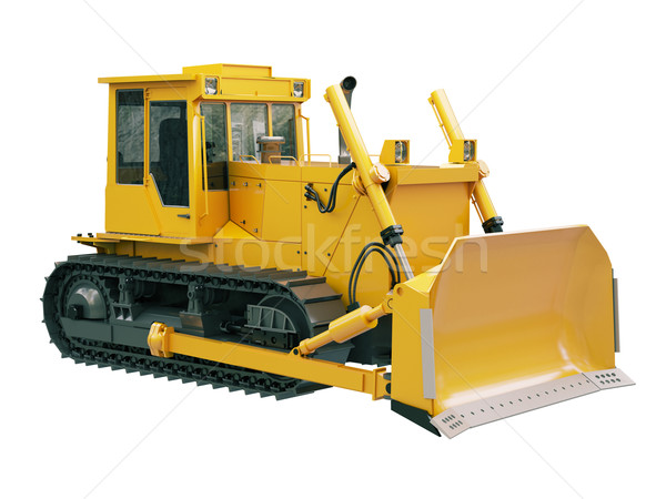 Heavy crawler bulldozer  isolated  Stock photo © Supertrooper