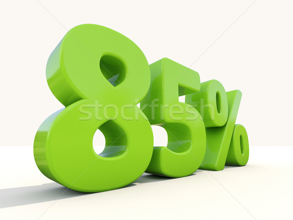 85% percentage rate icon on a white background Stock photo © Supertrooper