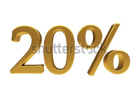 3D 20 percent isolated Stock photo © Supertrooper