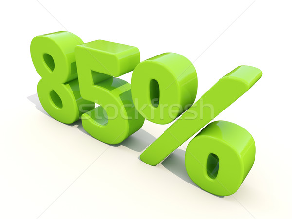 85% percentage rate icon on a white background Stock photo © Supertrooper