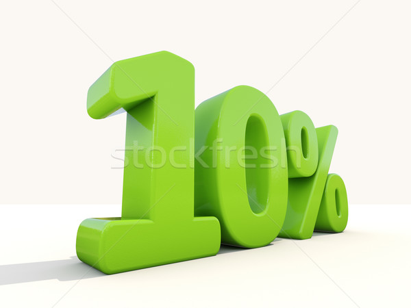 10% percentage rate icon on a white background Stock photo © Supertrooper