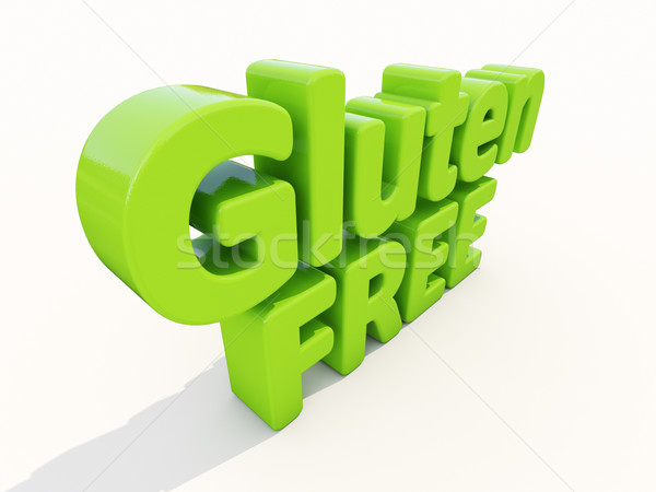 3D sin gluten icono blanco 3d alimentos Foto stock © Supertrooper