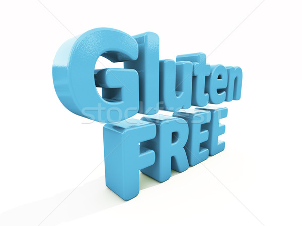 3D sin gluten icono blanco 3d alimentos Foto stock © Supertrooper