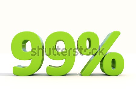 99% percentage rate icon on a white background Stock photo © Supertrooper