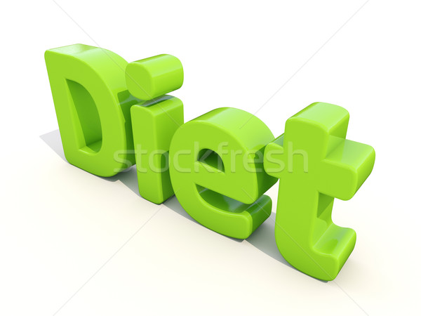 3D palabra dieta icono blanco 3d Foto stock © Supertrooper