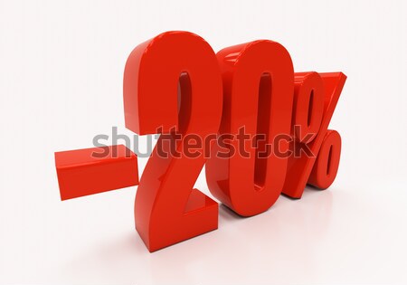 3D 20 pour cent réduction 3d illustration [[stock_photo]] © Supertrooper