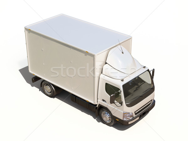 White commercial delivery truck Stock photo © Supertrooper