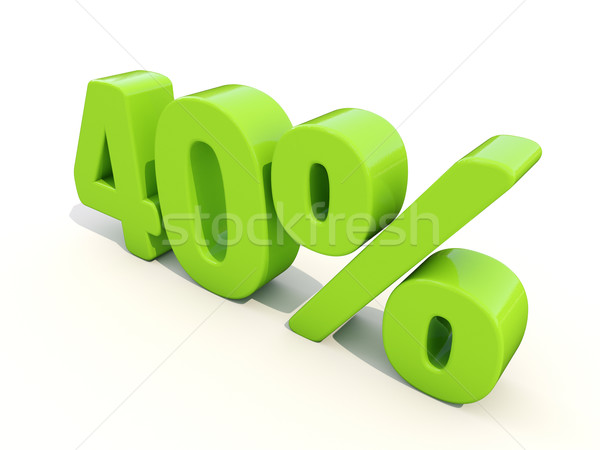 40% percentage rate icon on a white background Stock photo © Supertrooper