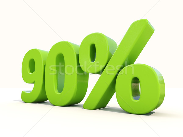 90% percentage rate icon on a white background Stock photo © Supertrooper