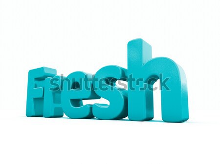 Stok fotoğraf: 3D · kelime · taze · ikon · beyaz · 3d · illustration