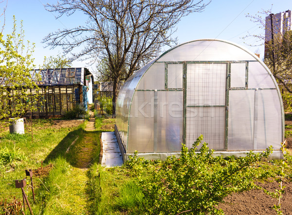 Stock photo: Modern Polycarbonate Greenhouse