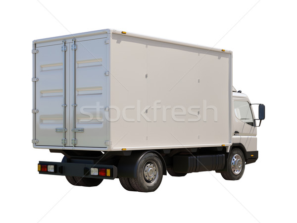 White commercial delivery truck Stock photo © Supertrooper