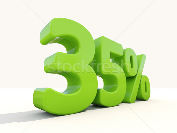 35% percentage rate icon on a white background Stock photo © Supertrooper