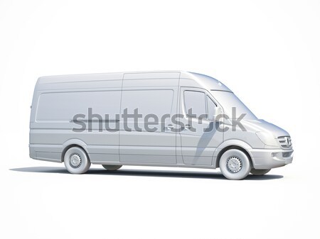 Blue commercial delivery van isolated Stock photo © Supertrooper