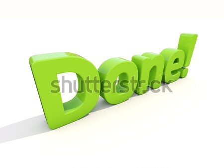 3d word done Stock photo © Supertrooper