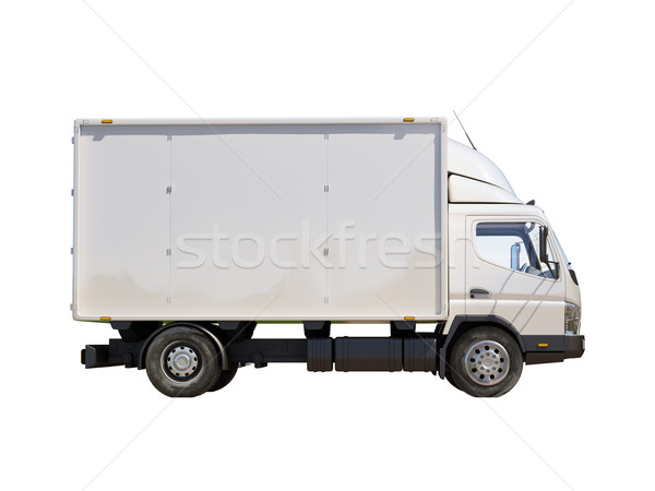 White commercial delivery truck Stock photo © Supertrooper