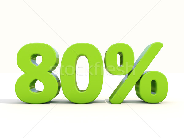80% percentage rate icon on a white background Stock photo © Supertrooper