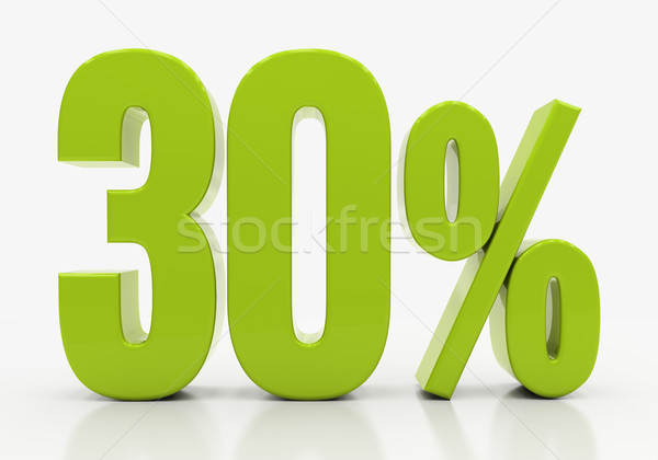 3D procent zniżka 3d ilustracji zielone Zdjęcia stock © Supertrooper