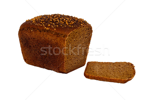 Centeio pão áspero isolado branco estúdio Foto stock © Supertrooper