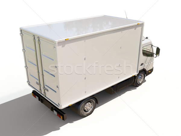 White commercial delivery truck Stock photo © Supertrooper