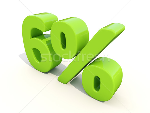 6% percentage rate icon on a white background Stock photo © Supertrooper