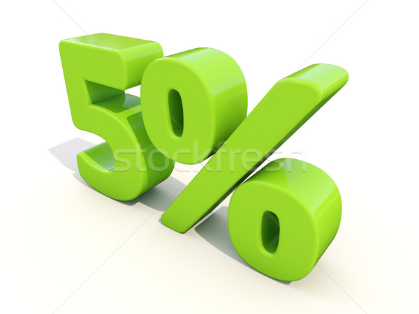 5% percentage rate icon on a white background Stock photo © Supertrooper