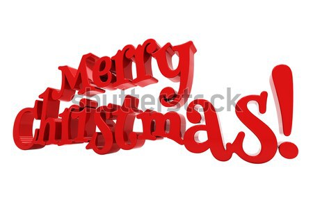 Merry Christmas lettering isolated Stock photo © Supertrooper