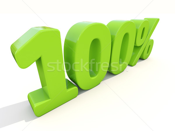 100% percentage rate icon on a white background Stock photo © Supertrooper