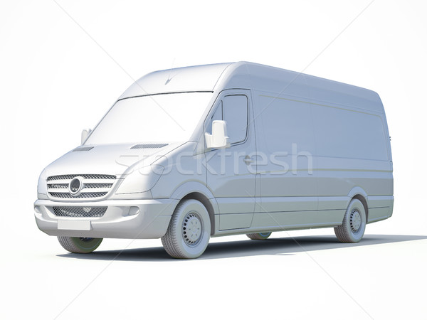 3d White Delivery Van Icon Stock photo © Supertrooper