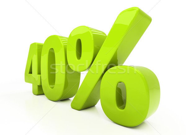 Stockfoto: 3D · veertig · procent · af · korting · 40