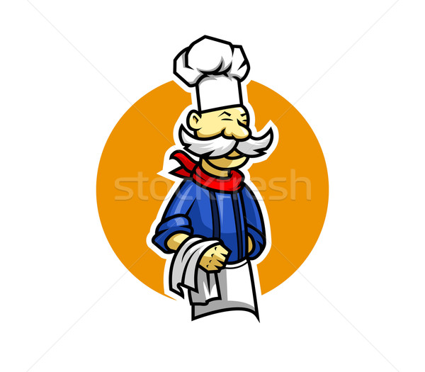 повар белый профессиональных Cartoon Cap изображение Сток-фото © superzizie
