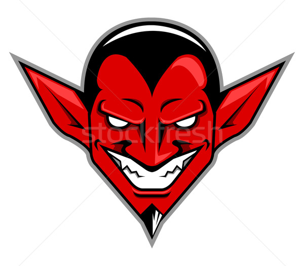 дьявол голову глаза красный зла человека Сток-фото © superzizie