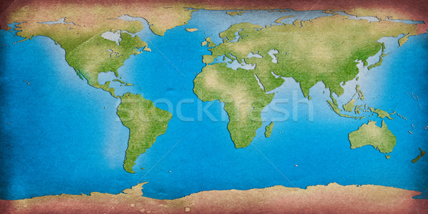 Stock photo: recycle world map for your background