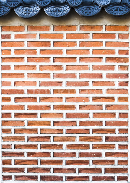 Stijl muur oranje beton tegel stenen Stockfoto © Suriyaphoto