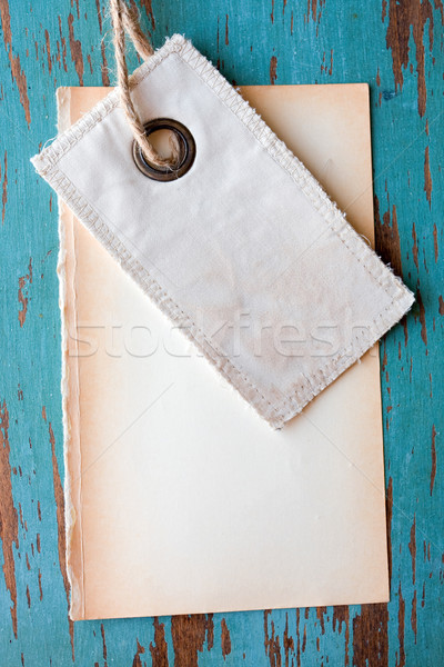 Edad etiqueta papel textura marco retro Foto stock © susabell