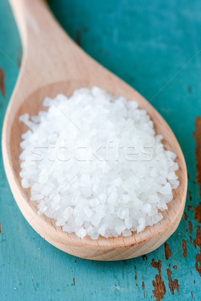 Tengeri só fakanál fa kő kanál só Stock fotó © susabell