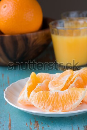 апельсинов продовольствие оранжевый Cut здорового Сток-фото © susabell