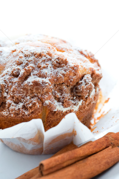 Muffin ein Kuchen Frühstück Dessert frischen Stock foto © susabell