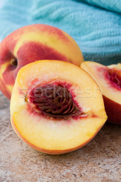 персики персика свежие Cut здорового Сток-фото © susabell