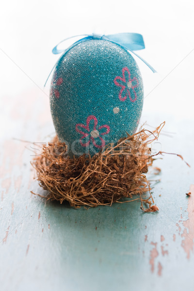 Húsvéti tojás fészek tojás háttér minta ünnep Stock fotó © susabell