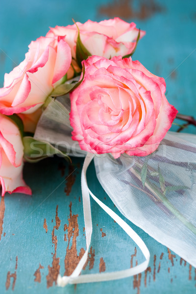 Ramo rosa flores flor Foto stock © susabell