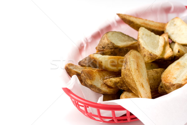 Sültkrumpli ék vág piros kosár piknik Stock fotó © susabell